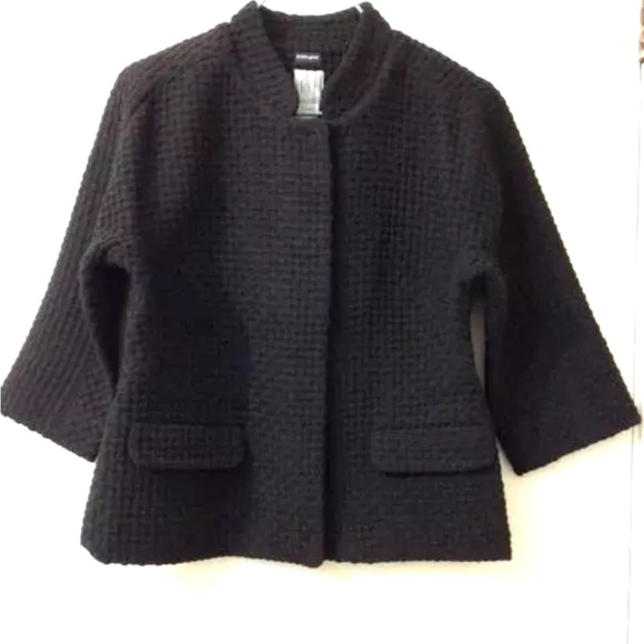 GAP Wool Jacket with Cropped Silhouette and Mock Neck - Picture 5 of 8